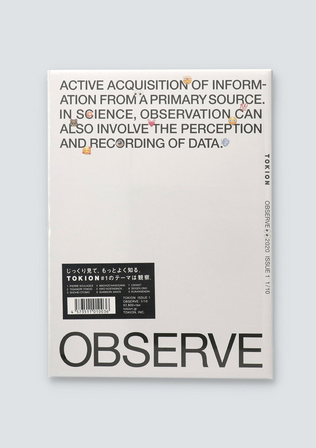 雑誌 TOKION（トキオン） ISSUE VOl.1 OBSERVE（観察する）